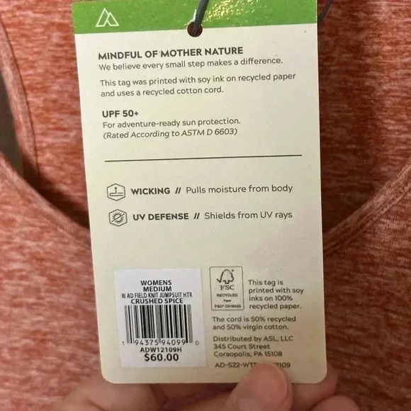 NEW Alpine Design Field Knit Jumpsuit Spice Size Medium - Picture 5 of 5